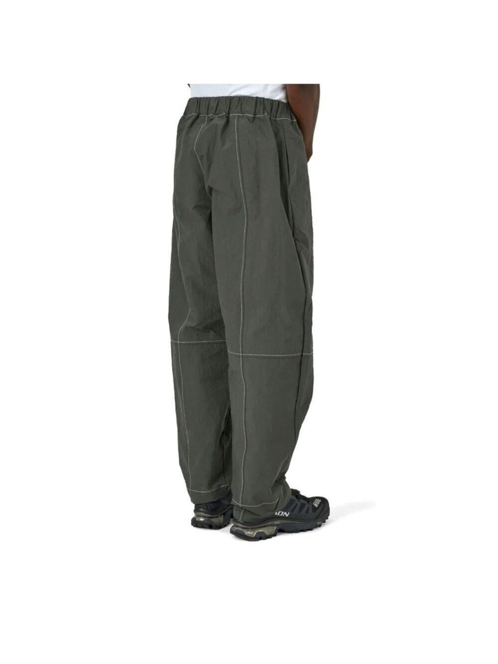 NEW - Afield out Tapered, Crinkled, Stitch Nylon, Canvas Gray Trousers Pants - Picture 11 of 16